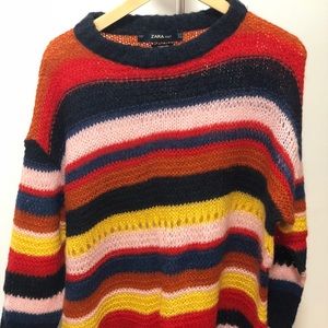 Zara multicolor knit sweater